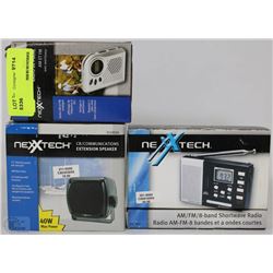 LOT OF TWO AM/FM RADIOS, AND EXTENSION SPEAKER