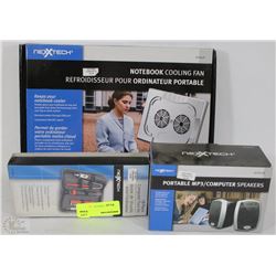 LOT WITH COMPUTER SPEAKERS, 18PC COMPUTER TOOL KIT