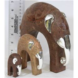 SET OF 3 ELEPHANTS HANDCRAFTED
