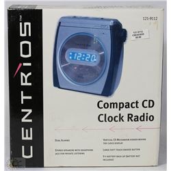 CENTRIOS COMPACT CD CLOCK RADIO