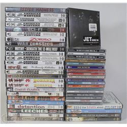 BOX OF ASSORTED NEW CDS AND DVDS