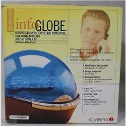 INFOGLOBE DIGITAL CALLER ID WITH REAL TIME CLOCK