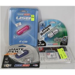 LOT OF 4 STORAGE DEVICES