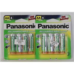 BUNDLE OF AA PANASONIC RECHARGEABLE BATTERIES