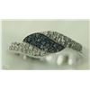 Image 1 : #1-STERLING SILVER BLUE DIAMOND & WHITE DIAMOND
