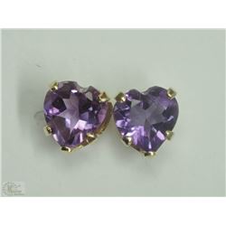 #12-10K YELLOW GOLD AMETHYST HEART-SHAPED