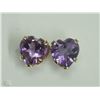 Image 1 : #12-10K YELLOW GOLD AMETHYST HEART-SHAPED