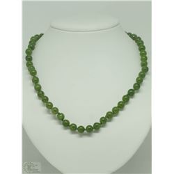 #15-STERLING SILVER JADE NEPHRITE NECKLACE