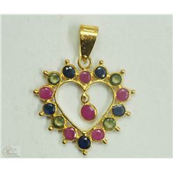 #22-18K YELLOW GOLD RUBY & SAPPHIRE
