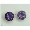 Image 1 : #23-10K YELLOW GOLD AMETHYST EARRINGS
