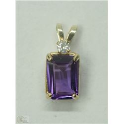#27-10K YELLOW GOLD AMETHYST & DIAMOND