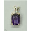 Image 1 : #27-10K YELLOW GOLD AMETHYST & DIAMOND