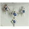 Image 1 : #31-STERLING SILVER SAPPHIRE & CUBIC ZIRCONIA