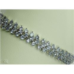 #36-STERLING SILVER TANZANITE BRACELET