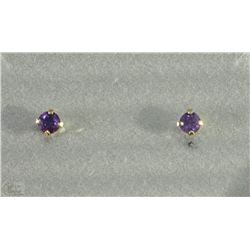 #37-14K YELLOW GOLD AMETHYST EARRINGS