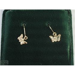 #42-10K YELLOW GOLD BUTTERFLY EARRINGS
