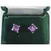 Image 1 : #46-14K YELLOW GOLD AMETHYST EARRINGS