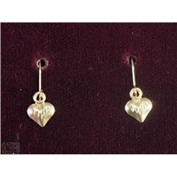 #48-10K YELLOW GOLD HEART-SHAPED EARRINGS