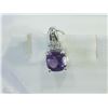 Image 1 : #50-STERLING SILVER AMETHYST & DIAMOND