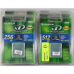 LOT OF 11 FUJIFILM 512MB MEMORY CARDS