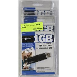 LOT OF 6 1GB USB FLASH DRIVES
