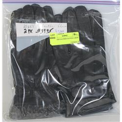 2PK MENS LEATHER GLOVES LARGE