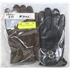 Image 1 : 2PK LADIES LEATHER GLOVES MEDIUM