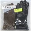 Image 1 : 2PK LADIES LEATHER GLOVES MEDIUM