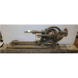 ANTIQUE HAND CRANK DRILL PRESS