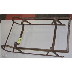ANTIQUE METAL SLEIGH FRAME