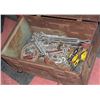 Image 1 : METAL STORAGE BOX W/ COME ALONGS, TURN BUCKLES &