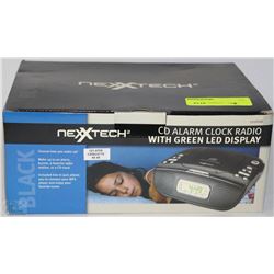NEXTECH CD ALARM CLOCK RADIO WITH GREEN LCD