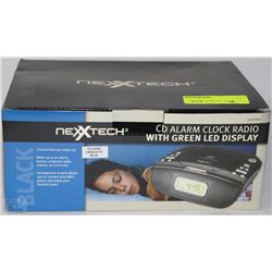 NEXTECH CD ALARM CLOCK RADIO WITH GREEN LCD