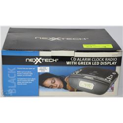 NEXTECH CD ALARM CLOCK RADIO WITH GREEN LCD