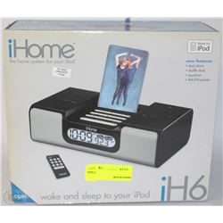 iHOME IPOD DOCK ALARM CLOCK