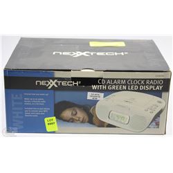 NEXTECH CD ALARM CLOCK RADIO WITH GREEN LCD