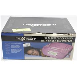 NEXTECH CD ALARM CLOCK RADIO WITH GREEN LCD