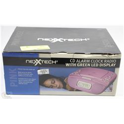 NEXTECH CD ALARM CLOCK RADIO WITH GREEN LCD