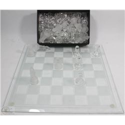 GLASS TABLETOP CHESS SET