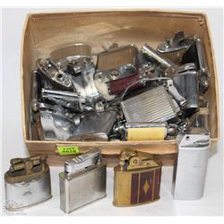 BOX FULL OF VINTAGE LIGHTERS