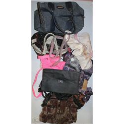 BOX W/TRAVEL BAG & 8 PURSES