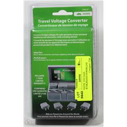 NEW TRAVEL VOLTAGE CONVERTER, BRAND POWERLINE