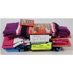 3PACK OF LADIES INFRARED SOCKS
