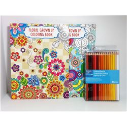 LOT OF 2 ADULT COLORING BOOKS
