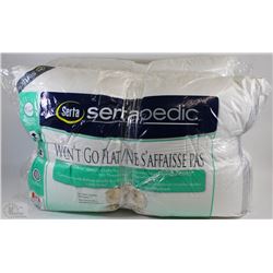 NEW BUNDLE OF TWO SERTAPEDIC PILLOWS ,FIRM &