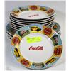 Image 1 : GIBSON COCA COLA DISH SET INCL 4-9" PLATES,