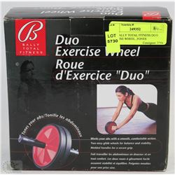 NEW BALLY TOTAL FITNESS DUO EXERCISE WHEEL ,TONES