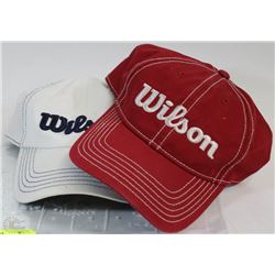 BAG OF TWO NEW "WILSON "GOLF HATS WITH TAGS
