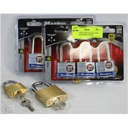 LOT OF NEW MASTERLOCKS, TWO 3PACK SETS &TWO OTHER