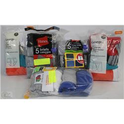 FLAT OF NEW BOYS BOXERS, BRIEFS SIZE MEDIUM 17PCS